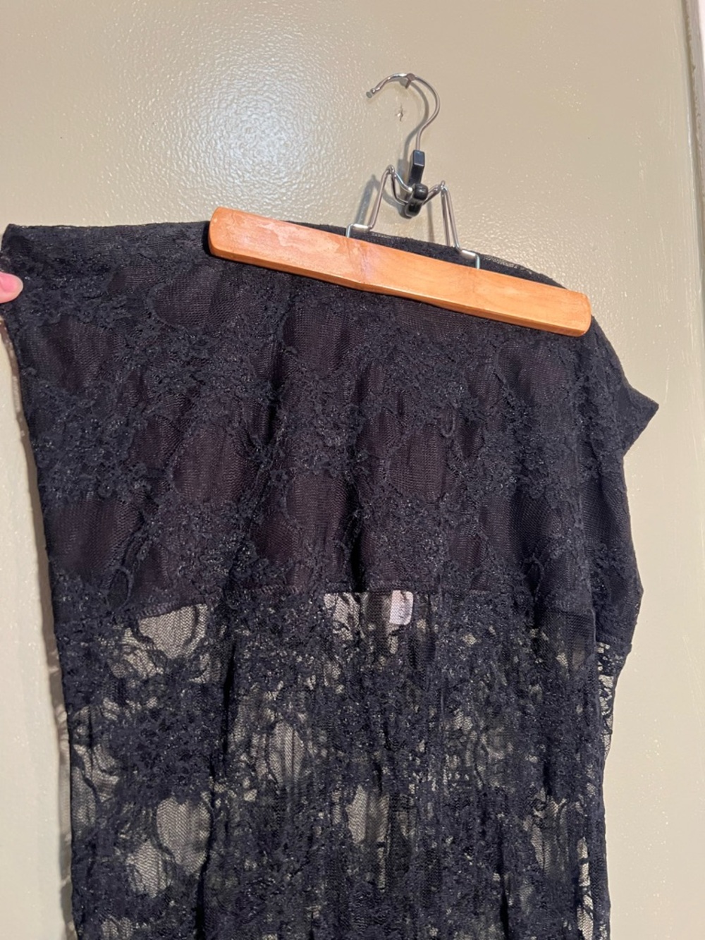 BellyBabyWear by Ana Brandt Strapless Maternity Gown Black Lace - Picture 4 of 11
